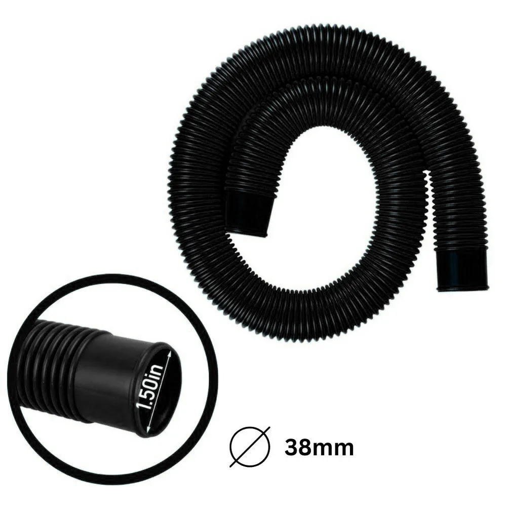 1m Pool Pump Hose  Black Pool Pump Hose 38mm Inner Diameter Replacement Filter Pipe For Sand Filter System Above Ground Swimming