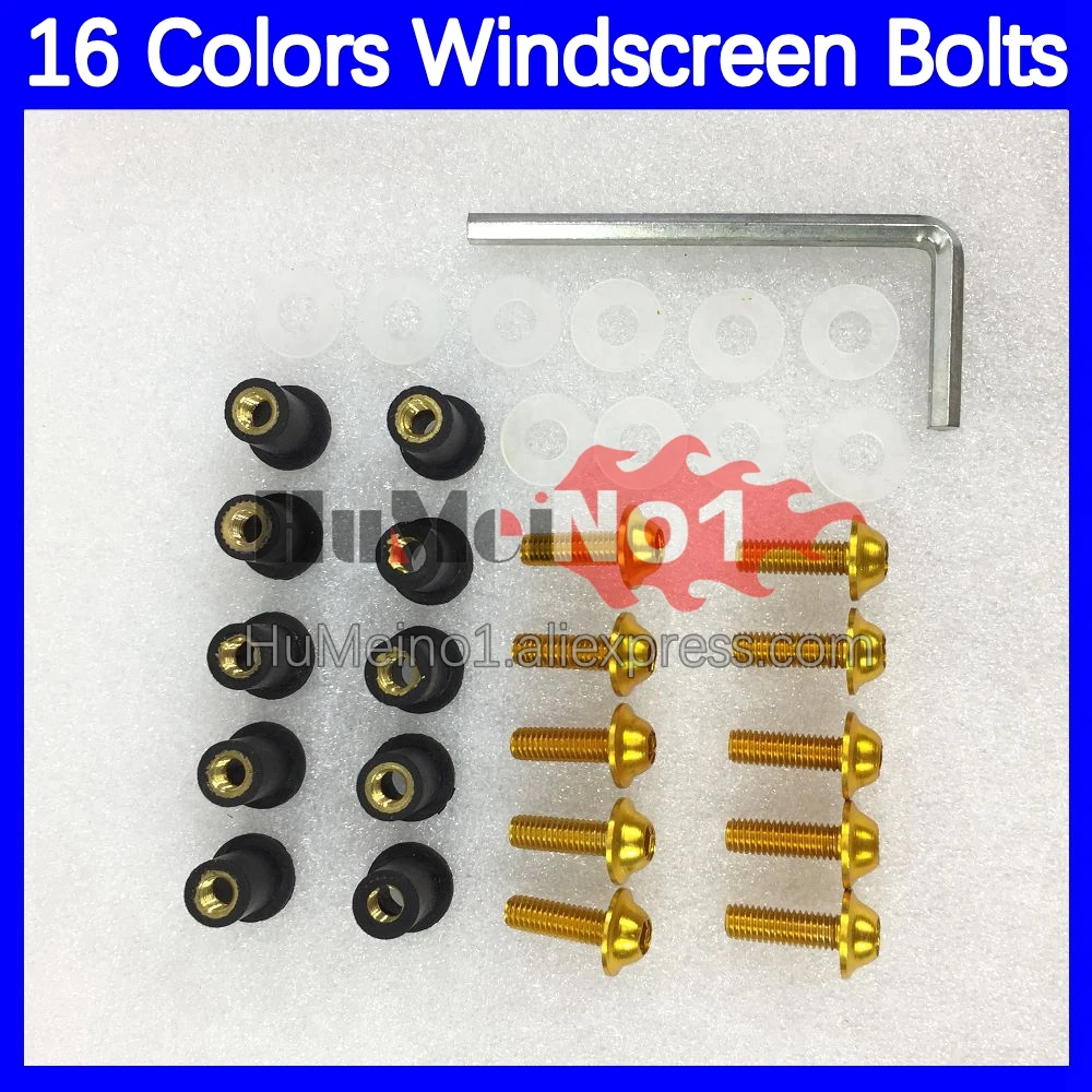 31pcs Motorcycle Windscreen Bolts For KAWASAKI NINJA ZX900 ZX9R ZX 9R 9 R 900CC 900 ZX-9R 02 03 2002 2003 Windshield Screws Nuts