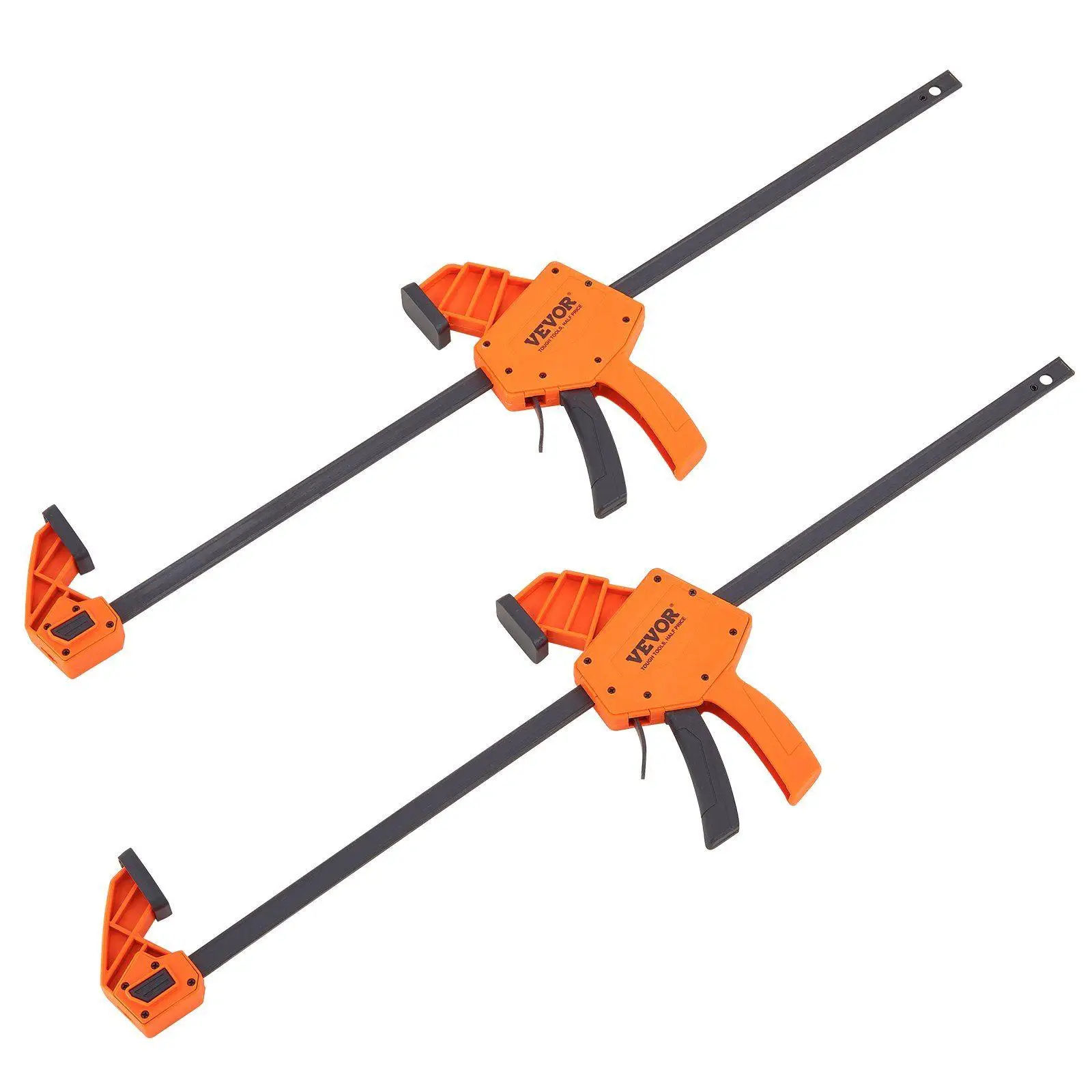 

24in F Style Bar Clamp 2-Pack 300lb Load One-Handed Operation Quick Switch Function Reinforced Plastic & Steel Build