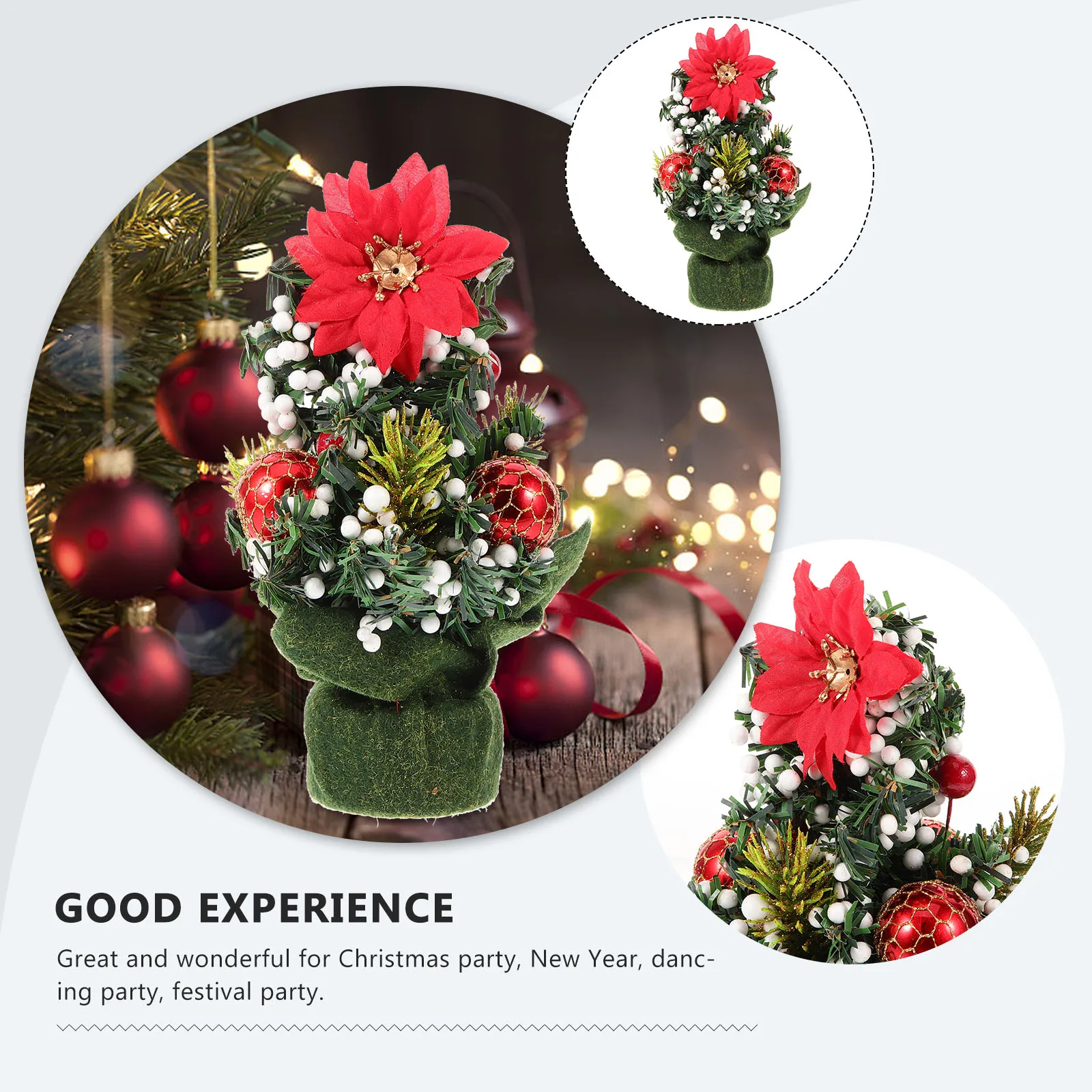 

Christmas Tree Set Cloth Pvc Desktop Decor For Home Party Tabletop Xmas Tree Adornment Trees Xmas Holiday Decorations