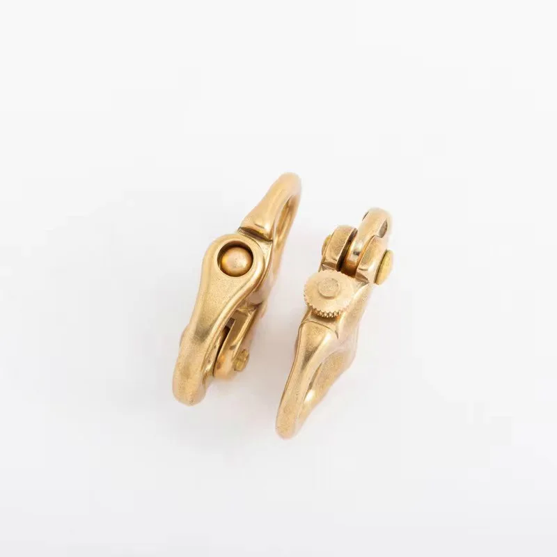 1 x Solid  Brass Buckle Clasp Buckle Keychain Ring Hook screw pin joint Connecter Bag Strap Leathercraft Accessories Parts