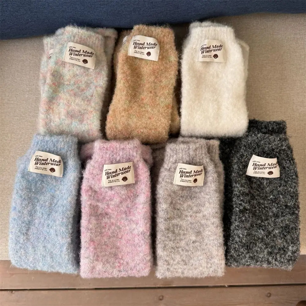 

Trendy Colorful Kintted Y2k Leg Warmers Soft Winter Plush Stockings Hosiery Sweet Leg Warmer Women Fall Winter