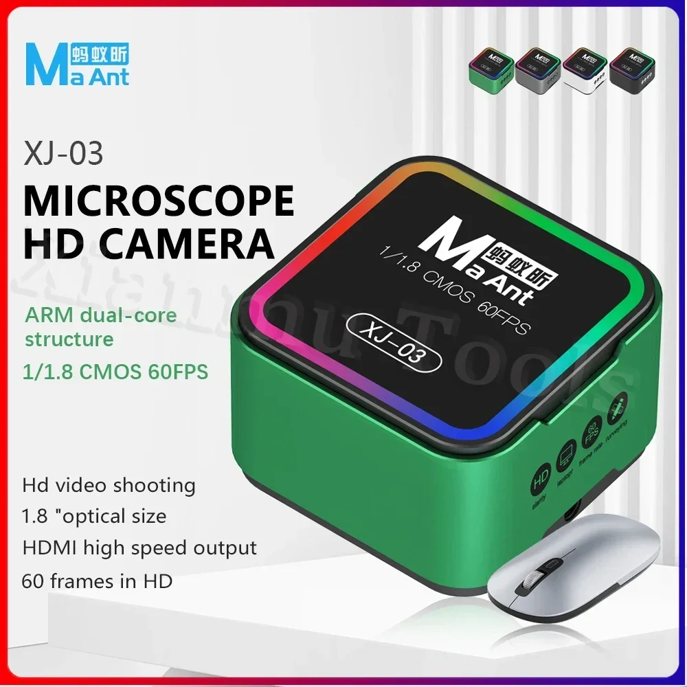 MaAnt XJ-03 60FPS HD Microscope Camera 1/1.8 CMOS Sensor HDMI Output for Trinocular Stereo Microscopes BGA Repair CPU Soldering