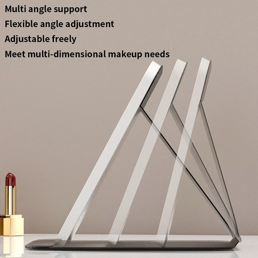 Lusterko do makijażu z podświetleniem LED, składane, ładowalne, przenośne - kompaktowe lusterko kosmetyczne do podróży i na biurko