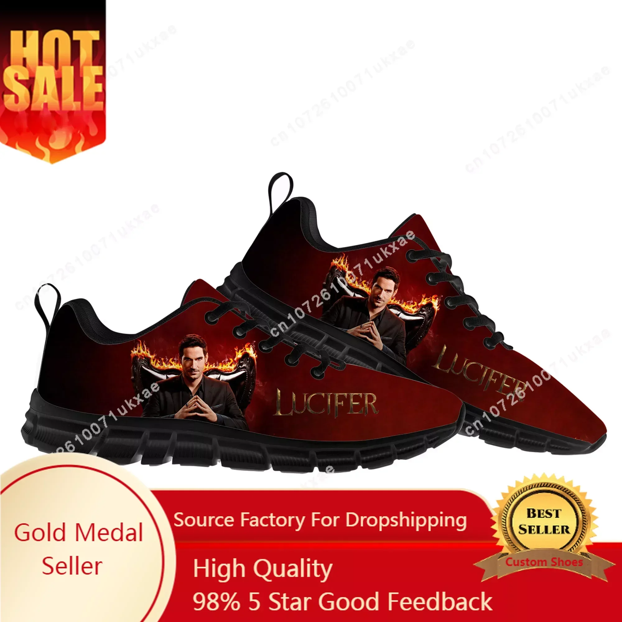 

Lucifer Sports Shoes Mens Womens Teenager Kids Children Sneakers High Quality Tom Ellis Casual Sneaker Couple Custom Shoes