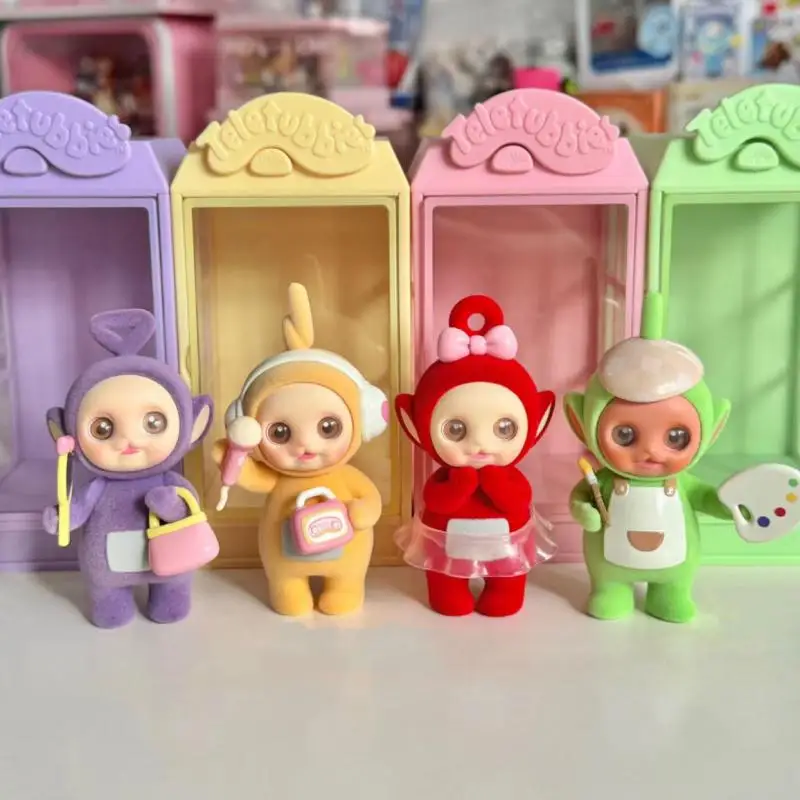 Anime Miniso Teletubbies Model Toys Cartoon Cute Boys and Girls Room Tableware Accessories Kawaii Birthday Gifts for Kids