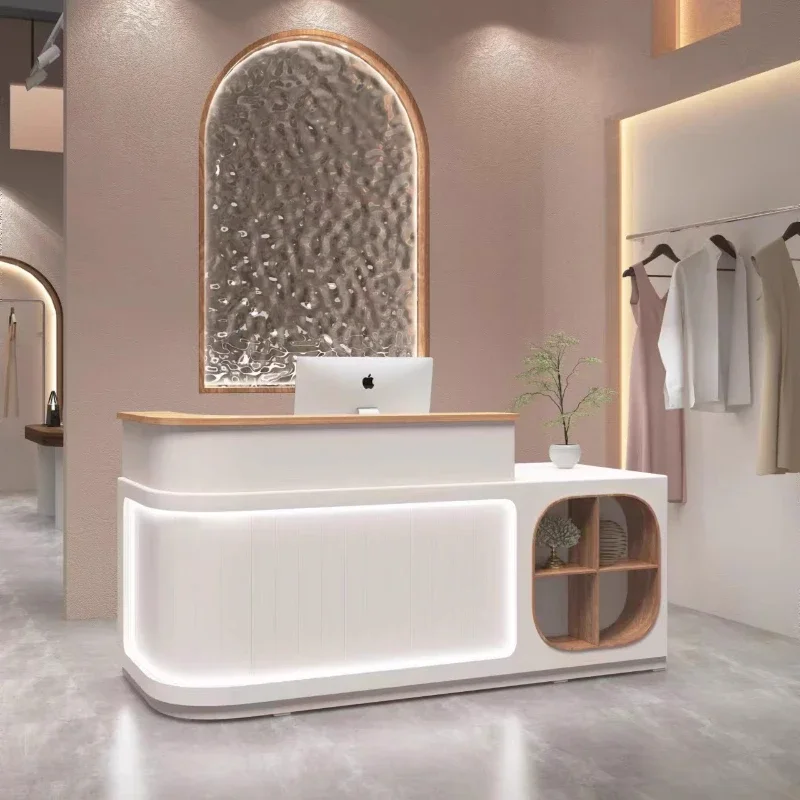 

Reception Desks Modern Bar Counter Table Display Front Store Cash Small Clothing L-shaped Shopping Aesthetic Guide Shop Beauty