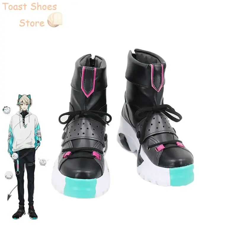 

Vtuber Aza Обувь для косплея Обувь из искусственной кожи Сапоги на Хэллоуин Реквизит для косплея Реквизит для костюма