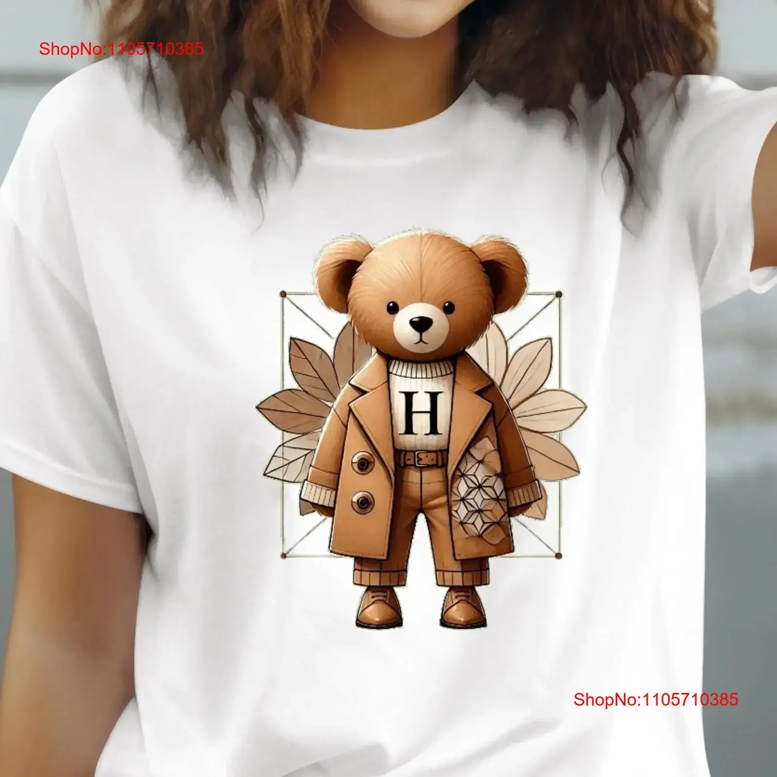 Premium Bear T shirt Elegance and Geometric Tenderness sophisticated style from Helens Digi Designs your identity in every