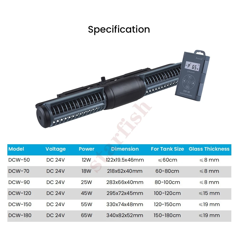 Jebao/Jecod New DCW Series DC Bluetooth kontrola aplikacji słonowodne akwarium morskie woda akwariowa pompa przepływowa Wavemaker