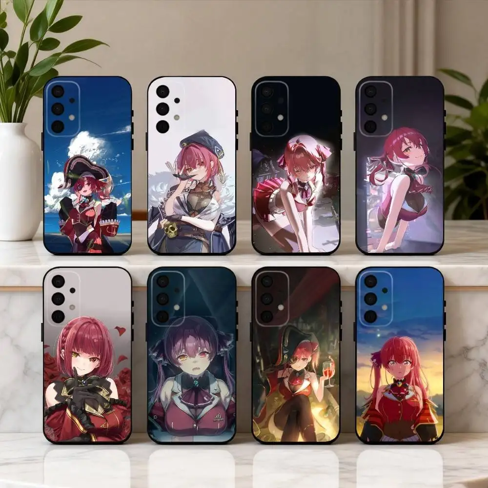 

H-Houshou M-Marine H-Hololive-E Phone Case For Samsung Galaxy A73,A72,A71,A70,A53,A52,A51,Others Soft Black Cover