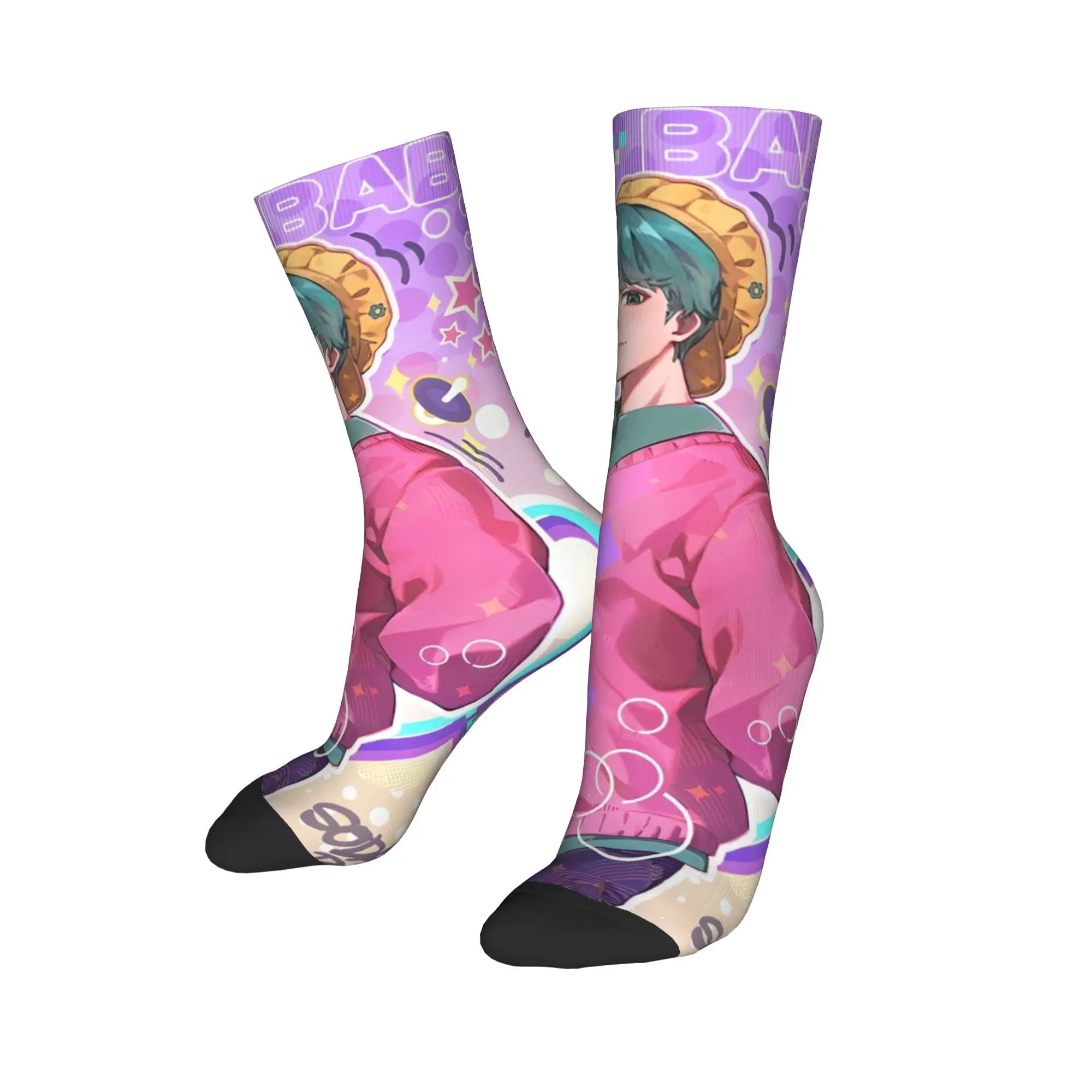 Saja Boys Kpop Demon Hunter ถุงเท้ารูปแบบถุงน่อง Anti SLIP ผู้หญิงผู้ชายถุงเท้าฤดูใบไม้ร่วง VINTAGE วิ่งกีฬาถุงเท้า