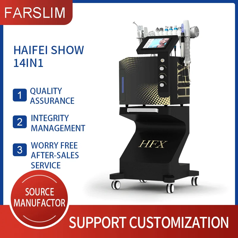 DDP by Air HFX Desktop 14 in 1 Skin Care Hydrodermabrasion Black Head Acne Removal Aqua Peeling Face Moisture Device