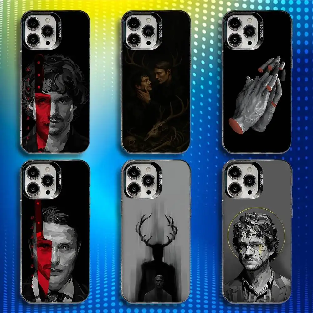 

H-Hannibal Will Graham Phone Case For iPhone 17,16,15,14,13,12,X,8,Pro,Max,Plus,E,SE4,Air,Mini IMD Matte Black