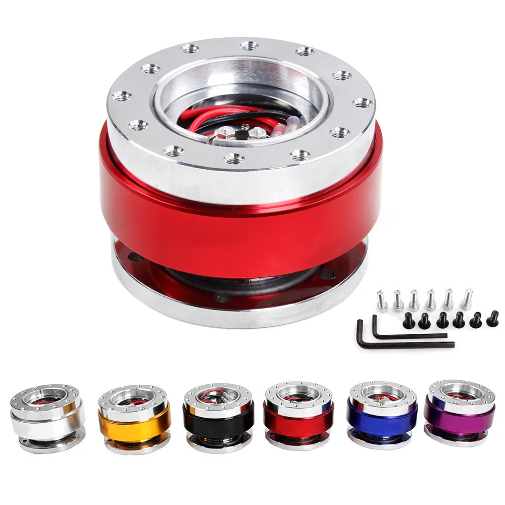 Ball Bearing Detachable Aluminium Car Steering Wheel Quick Release HUB Adapter Snap Off Boss Kit