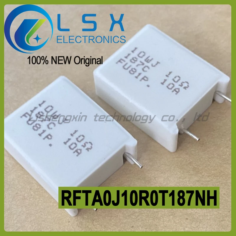 5pcs RFTA0J10R0T187NH 10W 10R 5% 187 ℃ 10A with temperature insurance cement resistor
