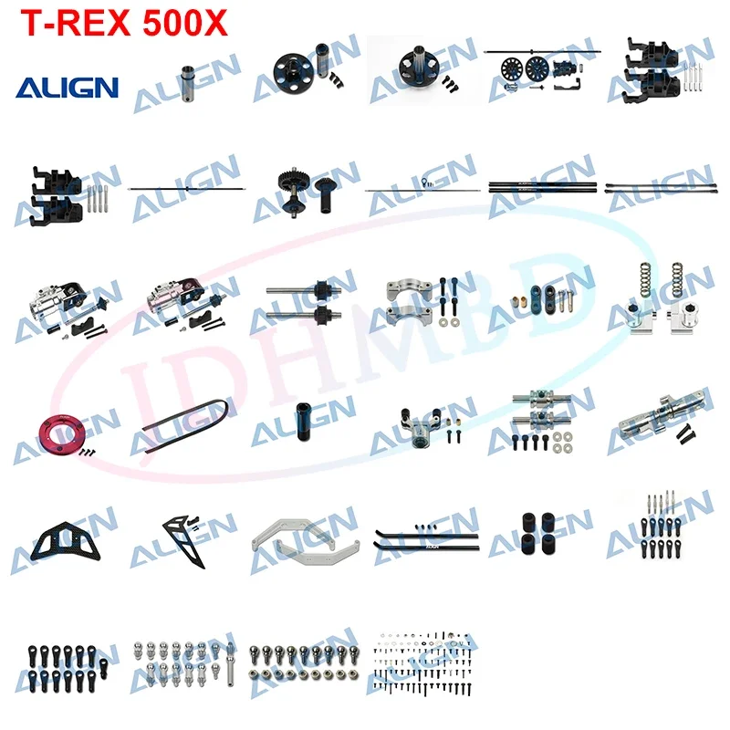 

ALIGN T-REX 500X Tail Drive Belt Tail Boom Torque Tube Front Drive Gear Set/34T Landing Skid Parts RC Helicopter