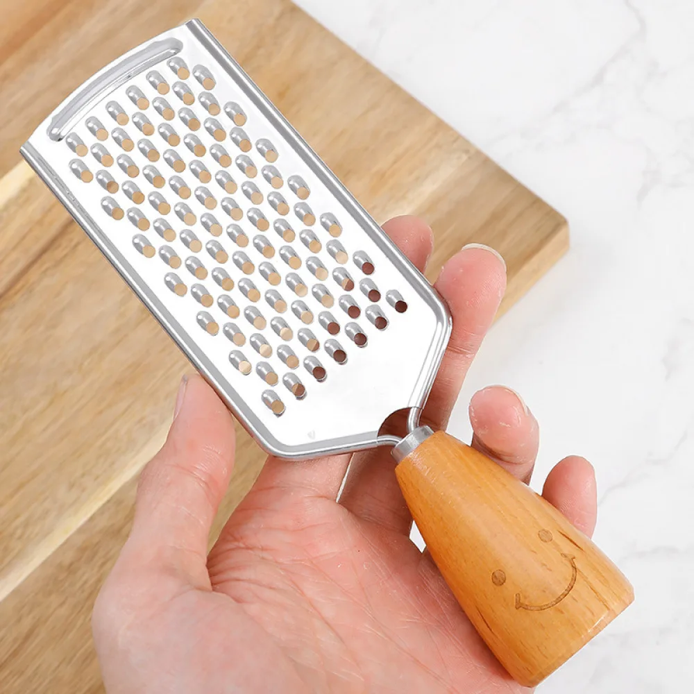 Durable Kitchen Utensil Set Wooden Handle Smiley Stainless Steel Cooking Tools For Baking Whisk Spoon Spatula Pizza Cut