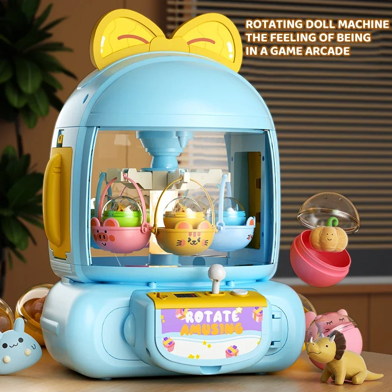 Claw Machine Toy for Kids Girl Boy Portable Plush Doll Grabber  with Music Toy Crane Machine Party Game Children Christmas Gifts