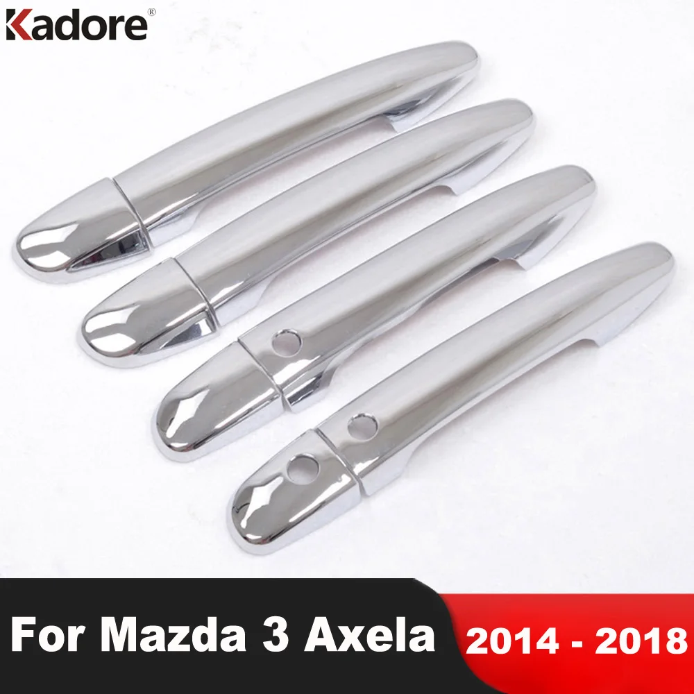 For Mazda 3 Mazda3 Axela 2014 2015 2016 2017 2018 Chrome Side Door Handle Cover Trim Car Decoration Molding Exterior Accessories