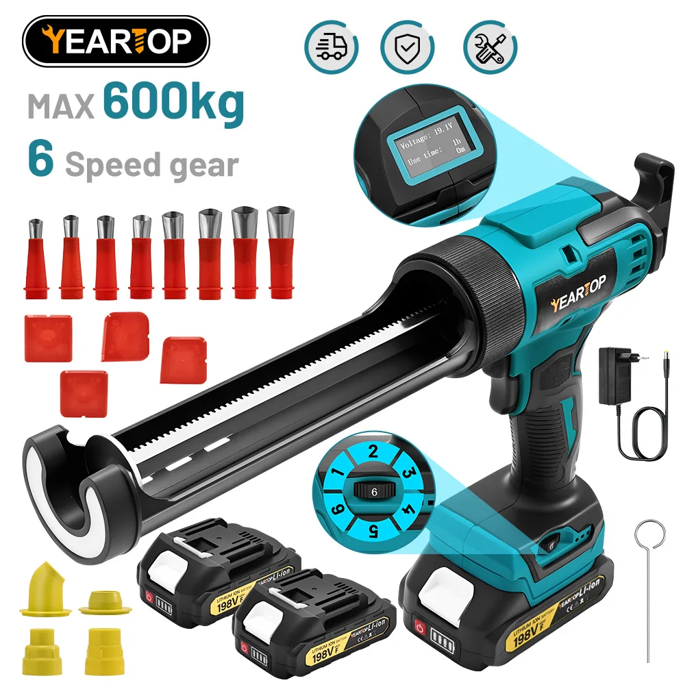 Makita – pistolet à colle électrique à 6 vitesses, en Silicone, pour verre, pistolet de calfeutrage, portes électriques, fenêtres, outil de colle à coudre, batterie 18V pistolet silicone 18v