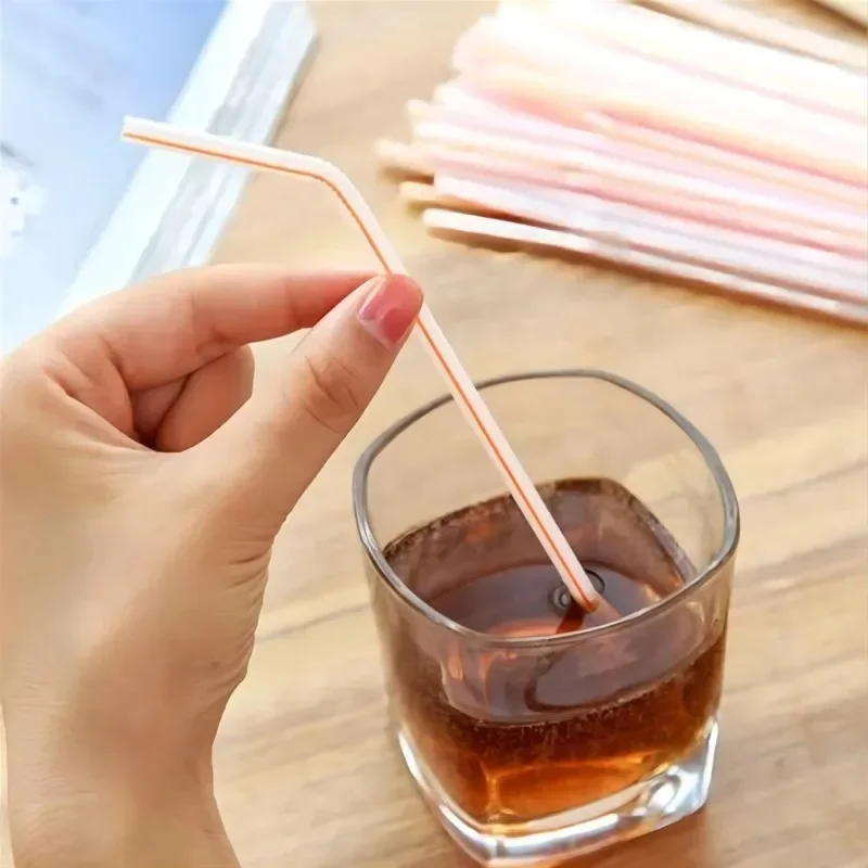 Neon Plastic Drinking Straws 4