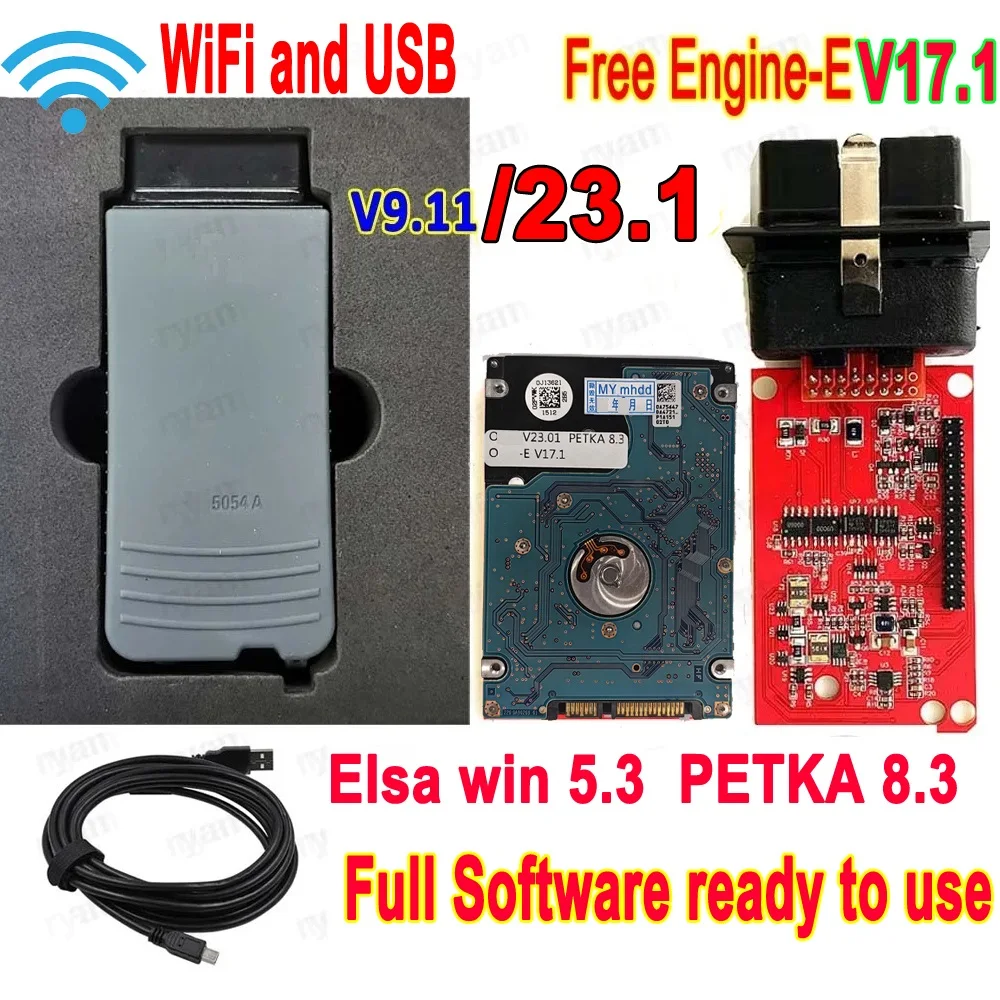 For VA 5054A WIFI USB With HDD Installed ODIS 23.01 Engineer E17.1 5054 Auto Diagnostic Tool 5054a Covers 6154A Function