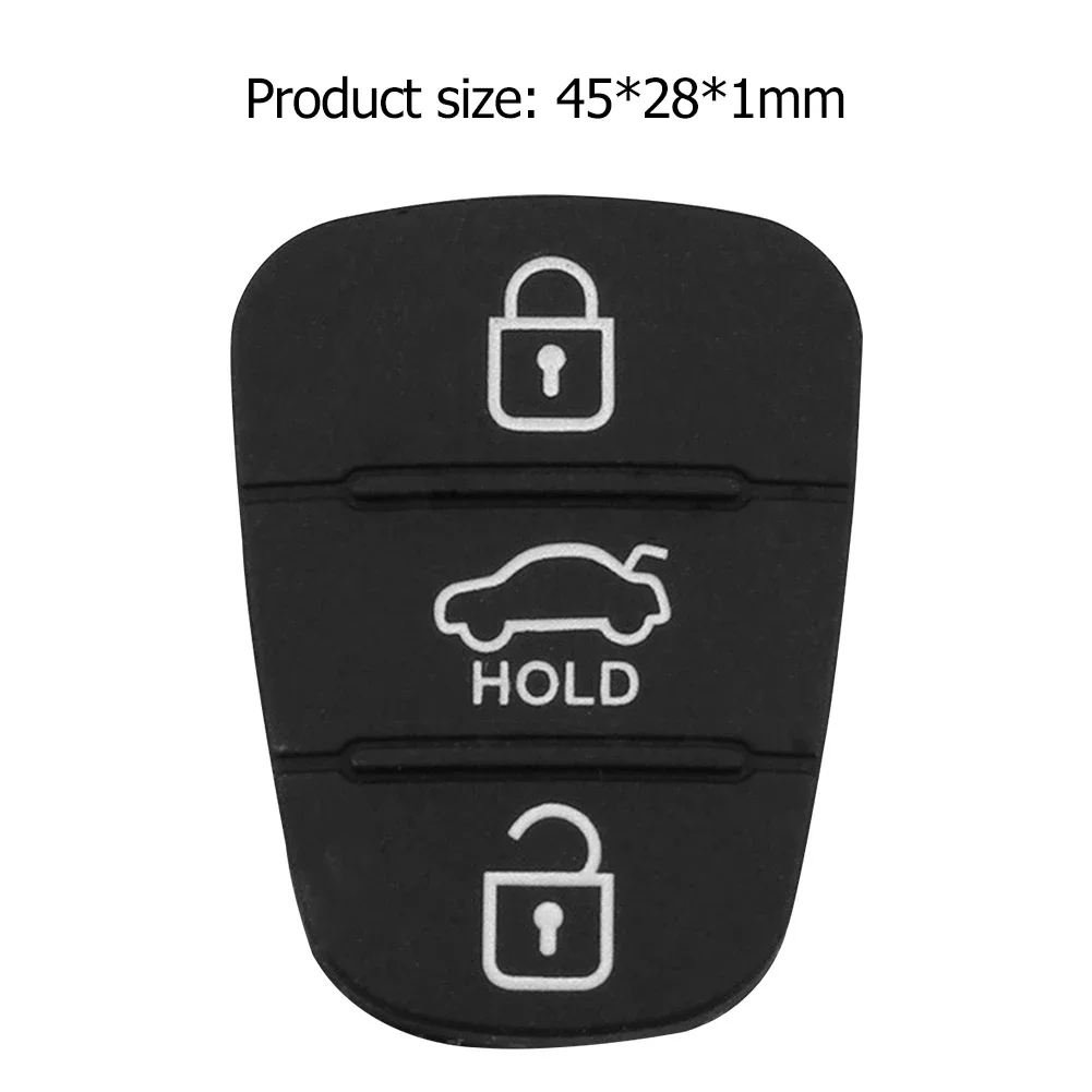 10-1PCS Replacement 3 Buttons Remote Key Fob Case Rubber Pad For Hyundai I10 I20 I30 IX35 Kia K2 K5 Rio Sportage Flip Key Parts