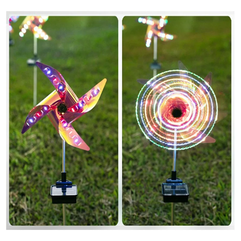 

AT63-Solar Power Garden Windmill Light 4Pcs 32 LED Outdoor Decoration Waterproof Landscape Lights Night Light