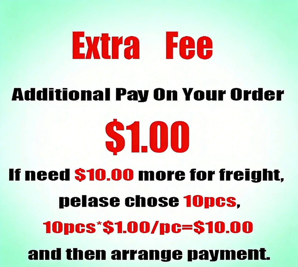 Order Extra Payment – Use This Link to Pay Extra Shipping Fees and Extra Material Fees Only, Safe & Easy