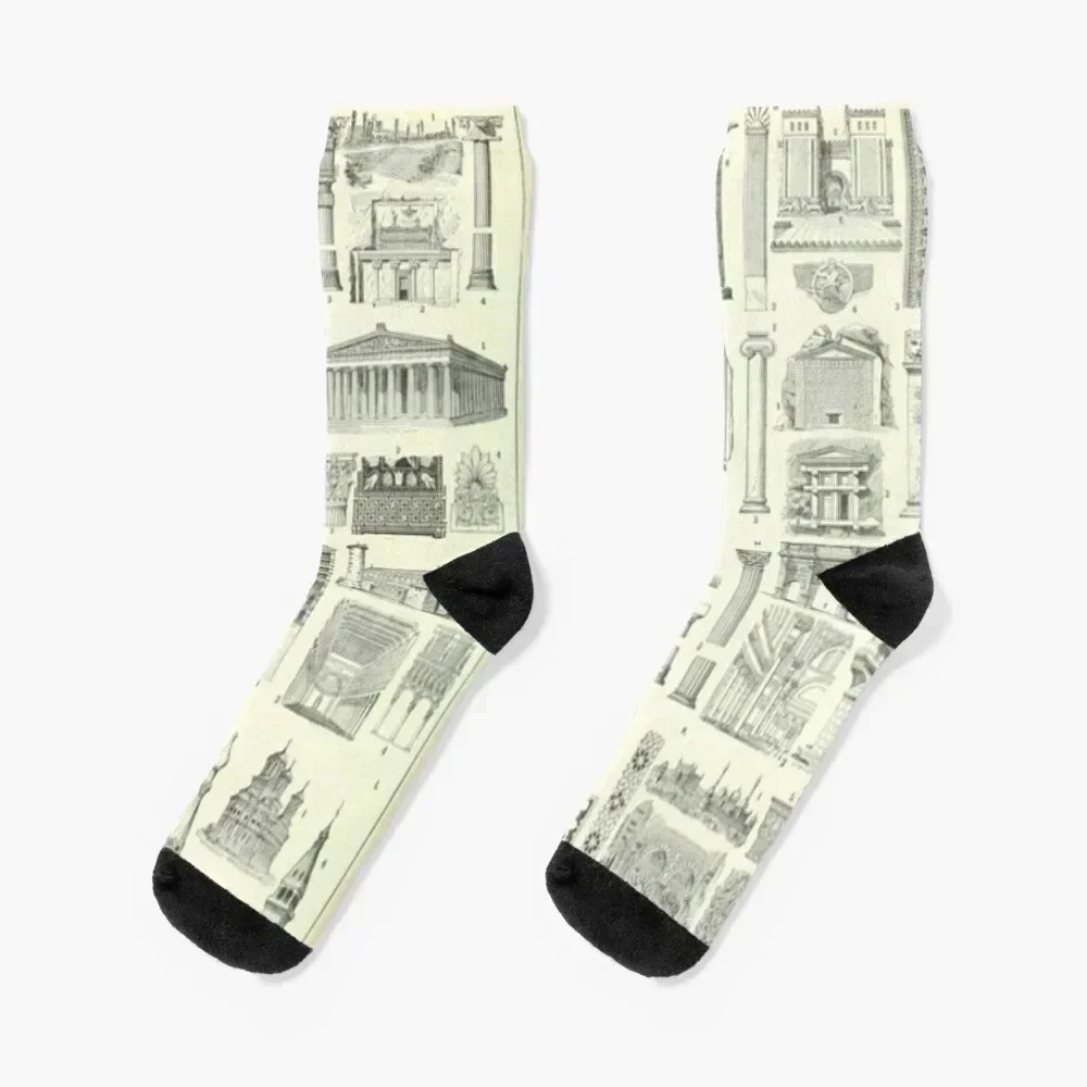

Historical Architecture Socks Crossfit Running christmas gifts fashionable Men Socks Luxury Brand Women's