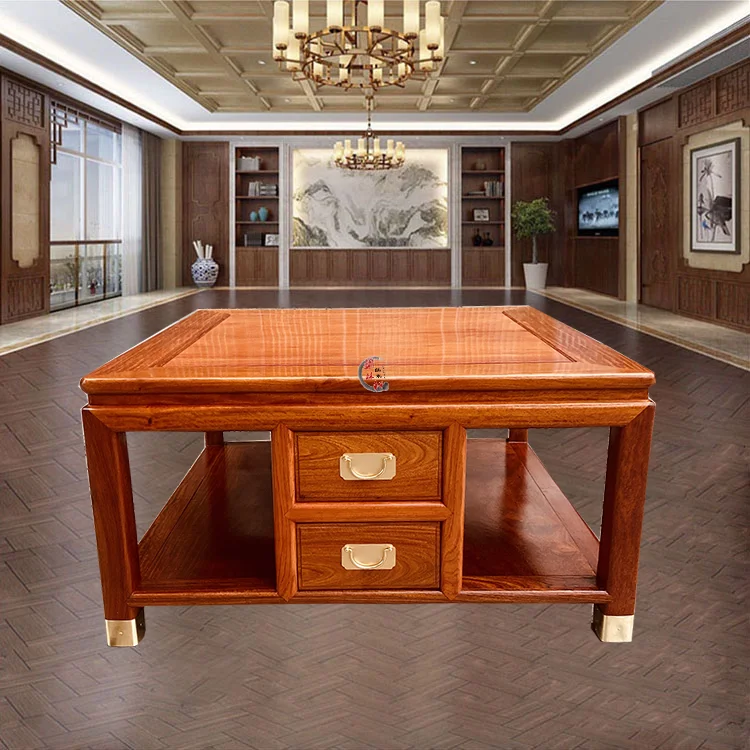 

Dianhua rosewood large coffee table, big fruit red sandalwood tea table tea table rest