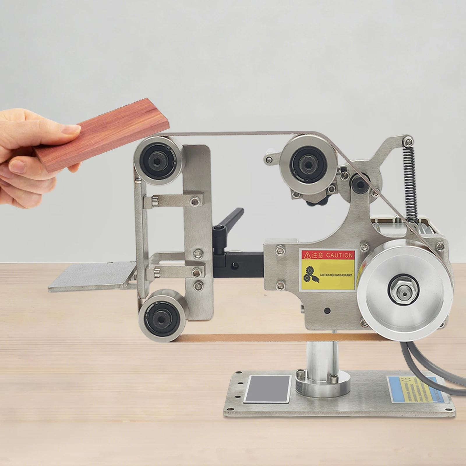 Elektrischer Mini-Bandschleifer, Poliermaschine, 550 W DC, bürstenloser Motor, 30 m/s, für Metallverarbeitung, Schmuckherstellung – Detail 17