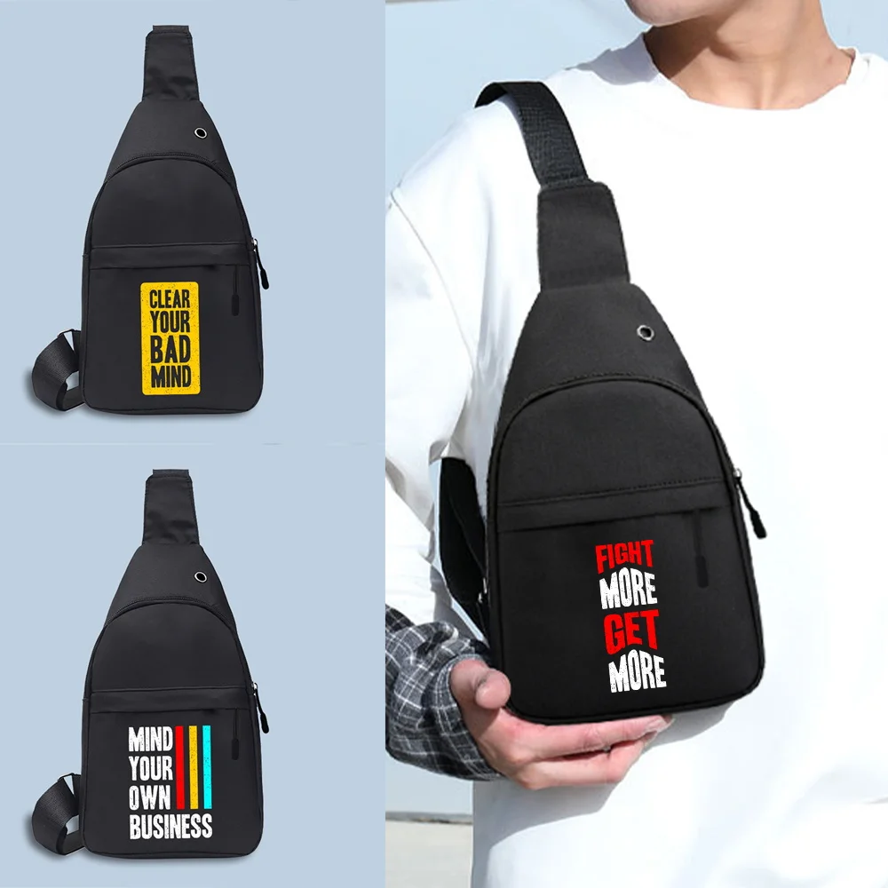 Canvas Borst Pakken Voor Mannen Schoudertas Met Usb-poort Opladen Mannelijke Sport Borst Tassen Korte Reizen Messenger Bags Zin serie