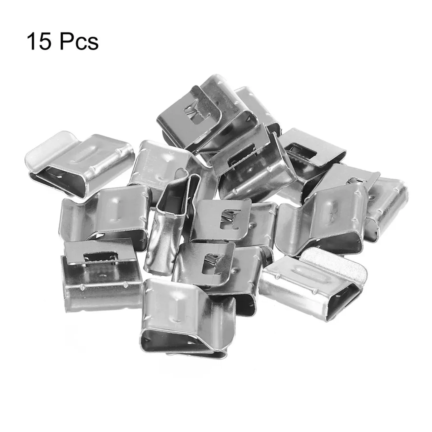 

15Pcs Stainless Steel Wire Clips Cable Trailer Solar Panel Wire Clamps Clip Metal Clamp Wiring Management Harness Rope