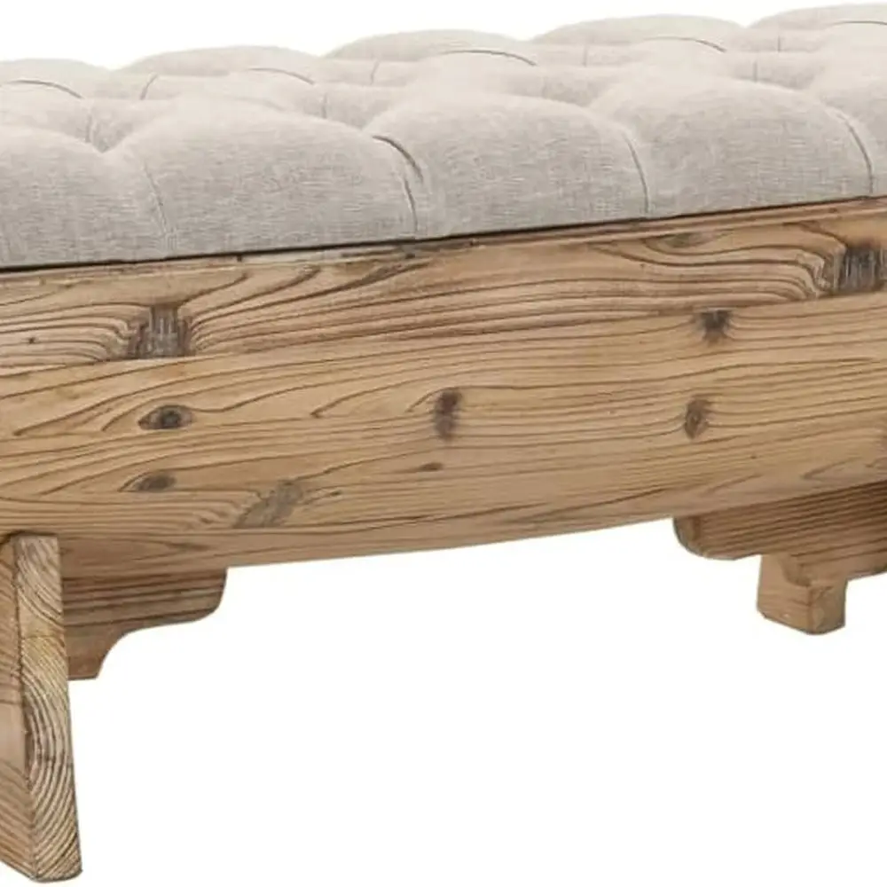 

Скамья для хранения из натурального дерева и бежевого цвета, органайзер для прихожей с подушкой для сиденья, твердая ялина-дуглазы для гостиных