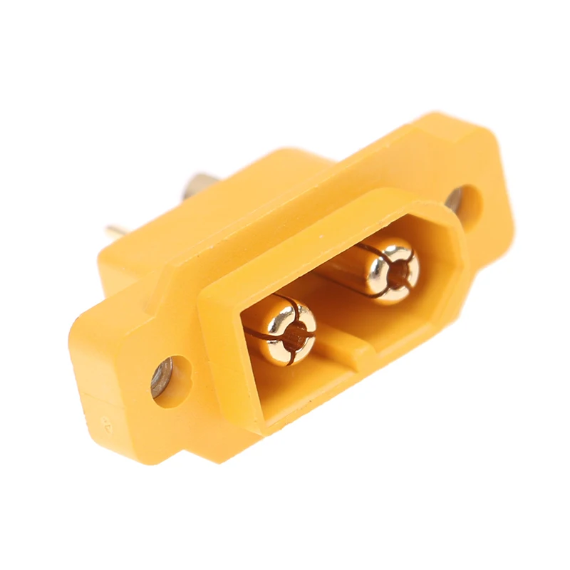 5PCS Yellow AMASS XT60E-M Mountable XT60 Male Plug for RC Drone FPV Racing Fixed Board