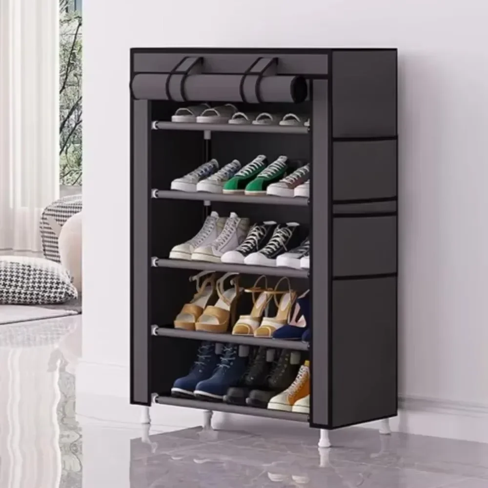 Dustproof Shoes Organizer Rack Multilayer Assembled Shoe Cabinet Floor Standing Storage Shelves Doorway Closet Sneakers Shelf