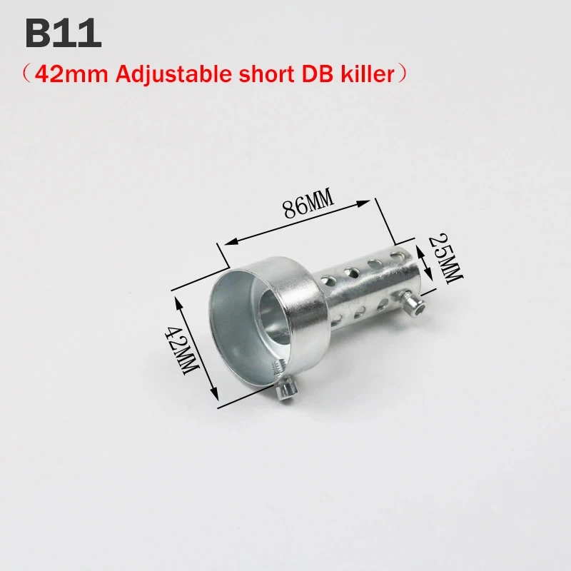 Universele Motorfiets 35mm 42mm 45mm 48mm 60mm DB Killer Uitlaat Kan Uitlaat Insert Baffle DB Killer Silencer Rvs