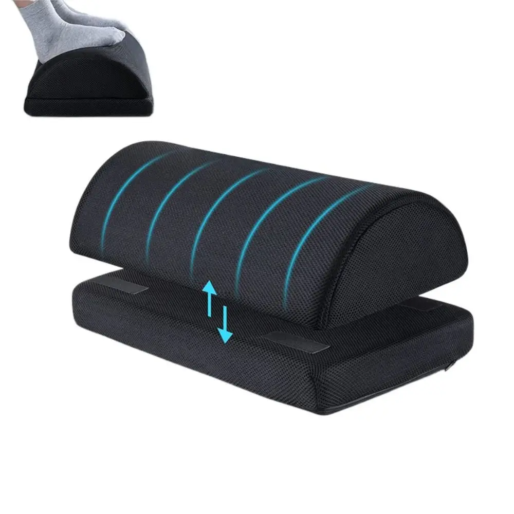 

Мягкая пена с эффектом памяти под столом, подставка для ног, моющийся чехол, удобная подушка для ног, регулируемая высота, нескользящий эргономичный коврик для ног