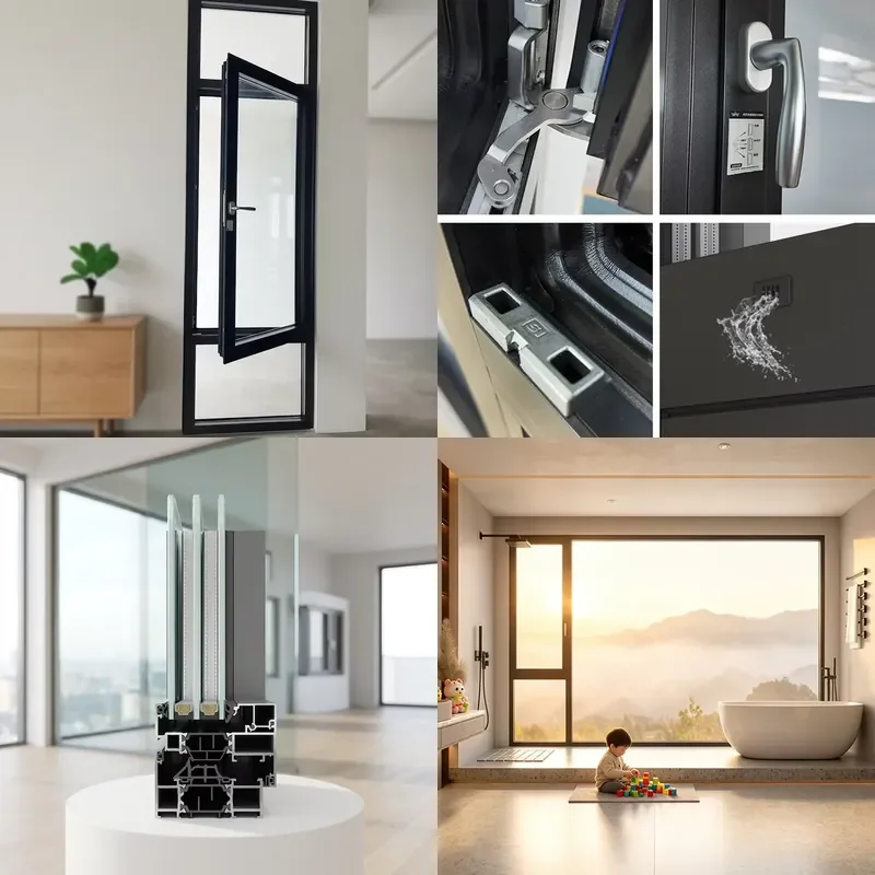 for Ultra-narrow Glass Doors and Windows Double-glazed Aluminum Alloy Narrow Casement Windows for USA