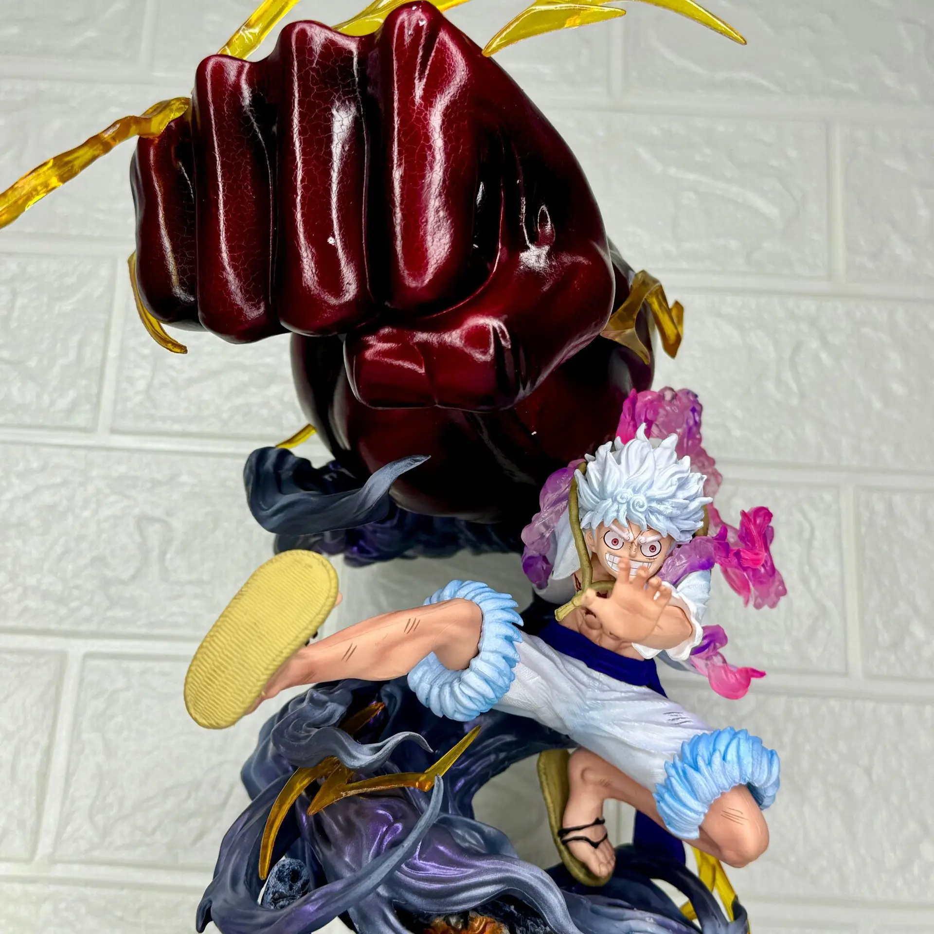 

One Piece Anime 30cm Figures Explosion Giant Fist Nika Luffy Battle Figure Model PVC Toy Doll Collection Gift Kids Birthday