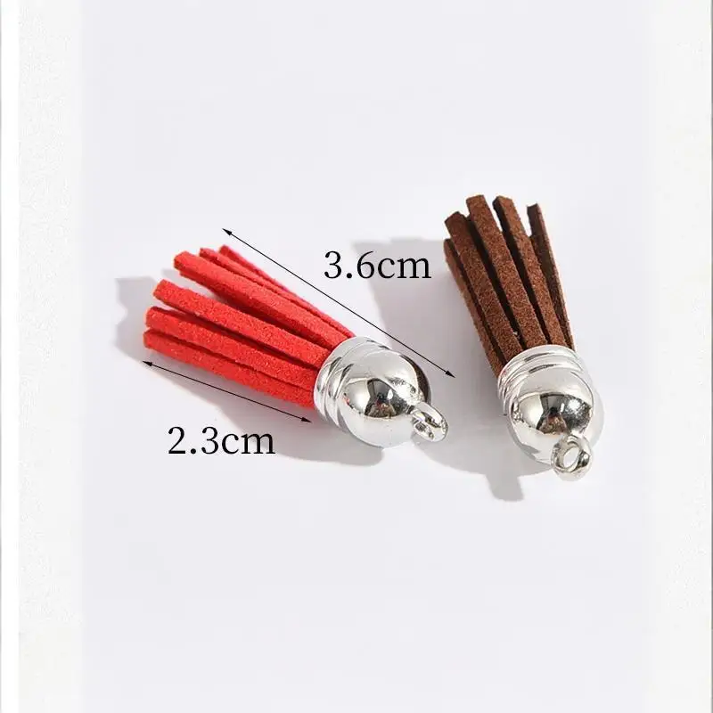10/20Pcs Faux Leather Tassel Pendants Small Tassels Charms For DIY Jewelry Bracelets Key Chains Bag Decor Handcraft