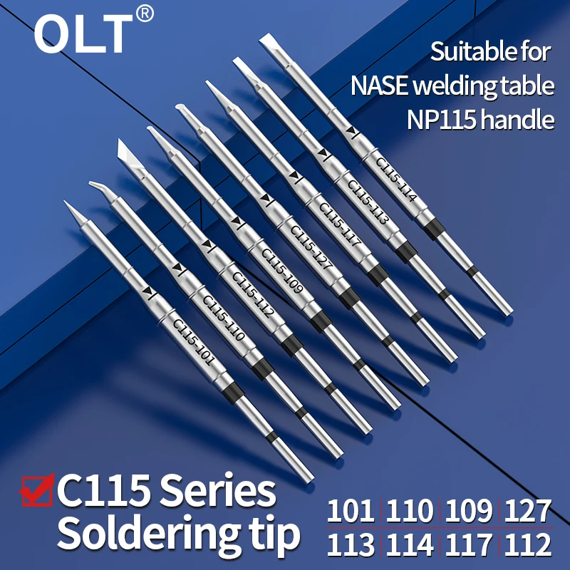 

C115 Soldering Iron Tip C115-117/113/114/112/109/127/101/110 for JBC Soldering Station Precision Repair SMD PCB Tools