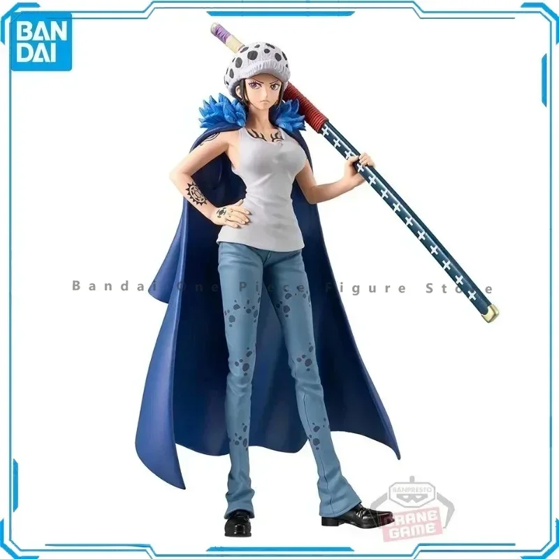 In Stock Original BANPRESTO Bandai DXF One Piece Trafalgar D Water Law Action Figure Animation Toy Gift Model Collector Hobby