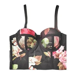 Hotsweet Sleeveless Elegant Backless Sexy Asymmetrical Printing Slim Straps Camis Top Beach Vacation High Street Women Clothing