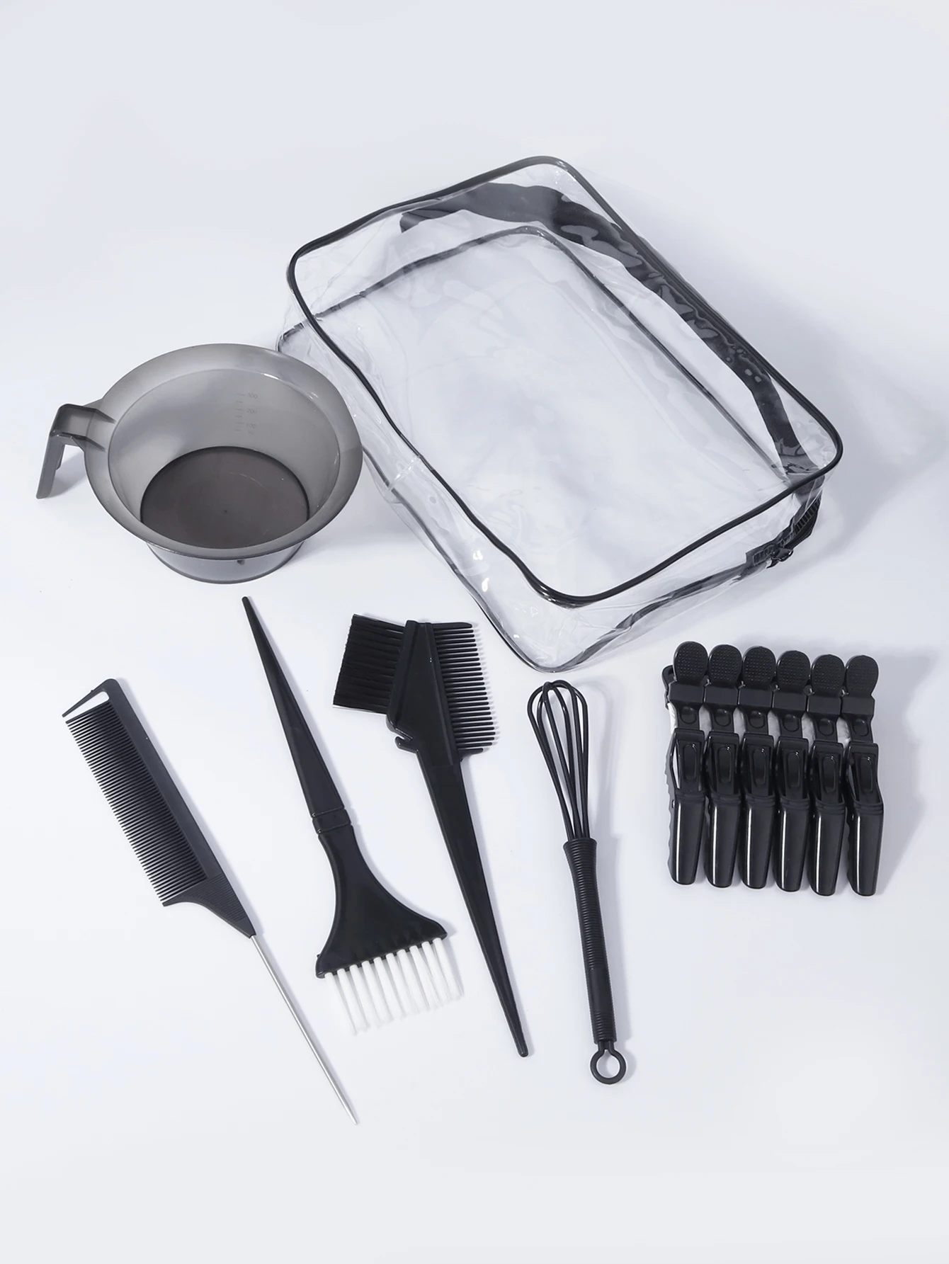 11pcs Professional Hair Dye Set with Hair Dye Brush Comb, Clip, Dye Stirrer, Suitable for Hair Salons, Special for Real Hair Wig