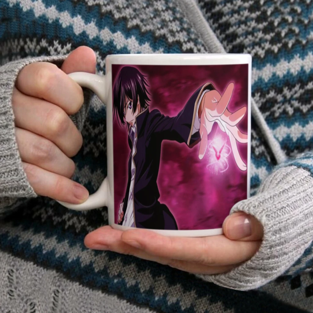 Anime Code Geass Lelouch Ceramic Mug Cute Coffee Tea Milk Stave Mugs And Cups with Handle Novelty Gifts