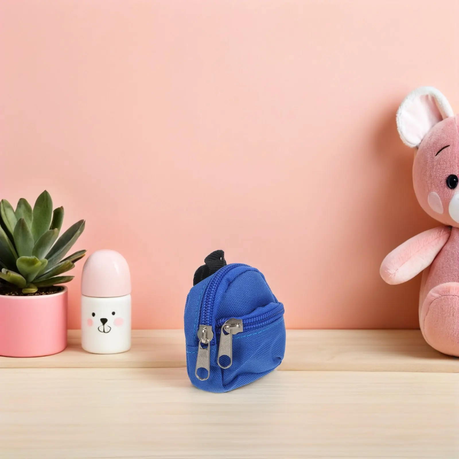 

2Pcs Cute Dollhouse Backpacks 1:6 Scale Mini Zipper School Bags for Miniature Scenes Dollhouse Backpack Accessories Miniature