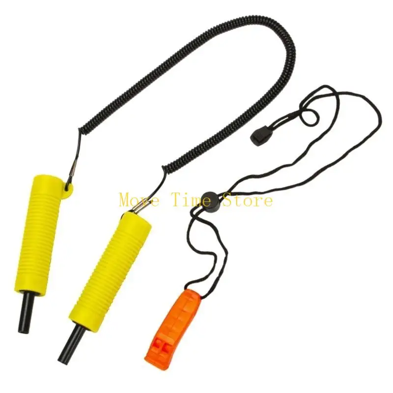 92ME معدات الطوارئ غير المسامير غير المقصودة مع صفارات مجموعة الجليد الفولاذية لصيد الأسماك الجليدية